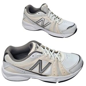 New Balance 519 Mens Cross Training Shoes White Grey MX519WG Size 9 D Excellent